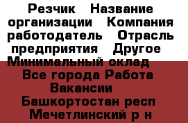 Резчик › Название организации ­ Компания-работодатель › Отрасль предприятия ­ Другое › Минимальный оклад ­ 1 - Все города Работа » Вакансии   . Башкортостан респ.,Мечетлинский р-н